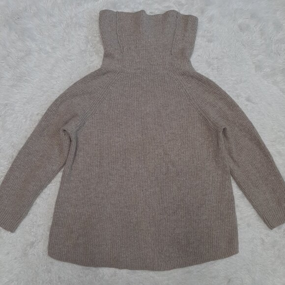 TAHARI Women's Beige Merino Wool Blend Knit Turtle Neck Pullover Sweater XXL - Picture 3 of 8